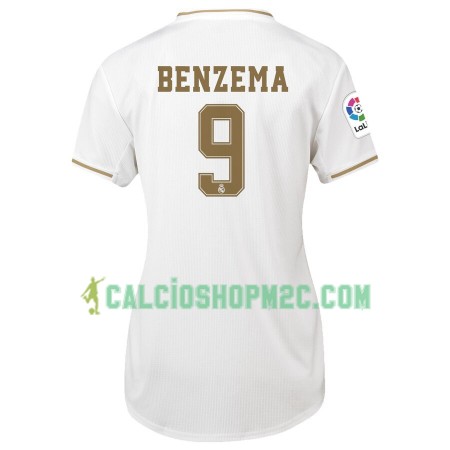 Real Madrid Karim Benzema 9 Donna Maglia Prima 2019/2020 Manica Corta